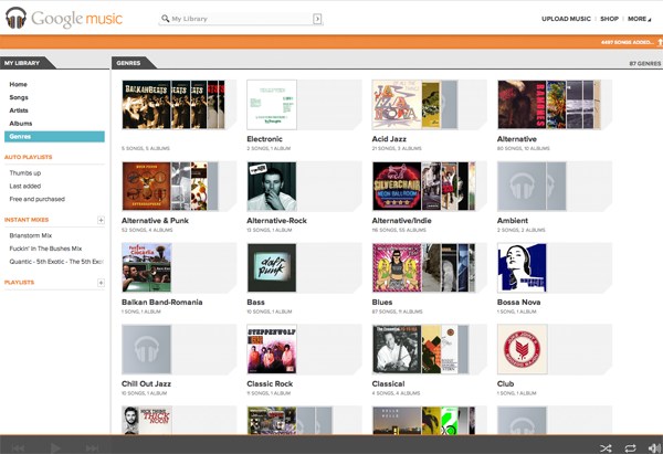 Google Music screenshot